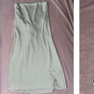 Pastel green mini dress